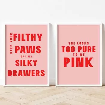 Мотивационный постер с цитатой, скандинавский розовый настенный художественный холст с надписью, картина с принтом на холсте, современный домашний офис, украшение комнаты, фотографии 21x30cm No Framed