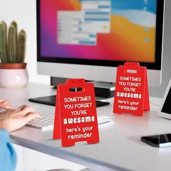 Мотивационный знак-напоминание «Ты потрясающий» Вдохновляющий красный акриловый знак для украшения стола для домашнего офиса