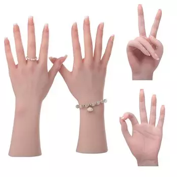 MOTLEYBEAN Модель руки Модель руки Манекен Силиконовая модель руки Женская рука Рисунок руки Фетиш-модель картины Скелет Ювелирные изделия в натуральную величину Дисплей