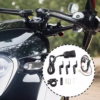 Moto цифровой вольтметр водонепроницаемый разъем порта типа C мотоцикл USB быстрое зарядное устройство для сотовой связи с зарядкой мобильного телефона красный