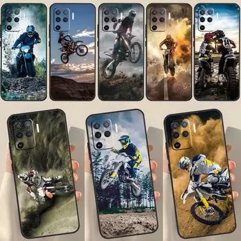 Moto Cross Motorcycle Sport Case For OPPO A74 A94 A54 A1K A15 A16 A52 A72 A83 A91 A93 A53S A5 A9 A31 A53 2020 Cover OPPO A16
