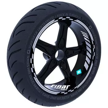 Moto GP Дизайн Позолоченный Серебряный Внутренний Внешний Обод Комплект Ободной Ленты Колесные Полосы Наклейки Наклейки CinarExtreme