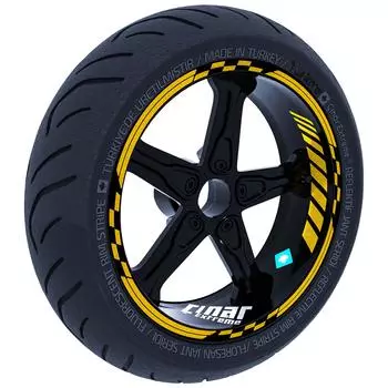 Moto GP Дизайн Позолоченный Золотой Внутренний Внешний Обод Комплект Ободной Ленты Колесные Полосы Наклейки Наклейки CinarExtreme