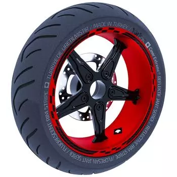 Moto GP Racing Flag дизайн черный углеродное волокно текстурированная ободная лента колеса полосы наклейки наклейки CinarExtreme