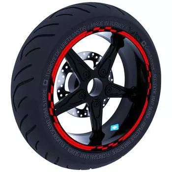 Moto GP Racing Флаг Дизайн Флаг Красный Обод Лента Колеса Полосы Наклейки Наклейка CinarExtreme