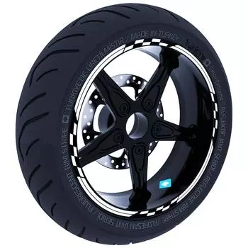 Moto GP Racing Flag Дизайн молочно-белый обод ленты колеса полосы наклейки наклейки CinarExtreme