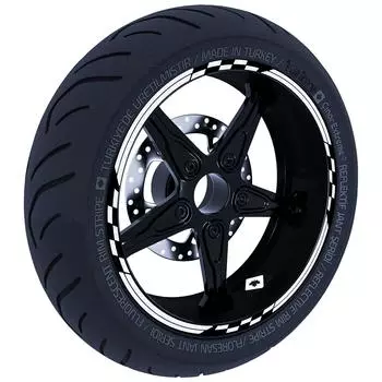 Moto GP Racing Флаг Дизайн Светоотражающая Серая Ободная Лента Колесные Полосы Наклейки Наклейки CinarExtreme