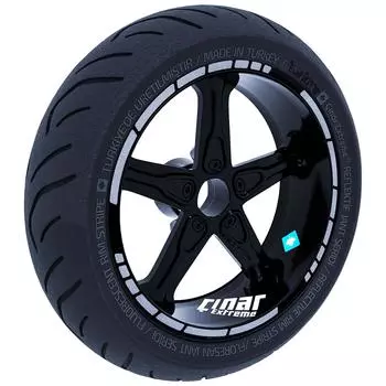 Moto GP Стиль Позолоченный Серебряный Обод Лента Колесо В полоску Наклейка Наклейка CinarExtreme