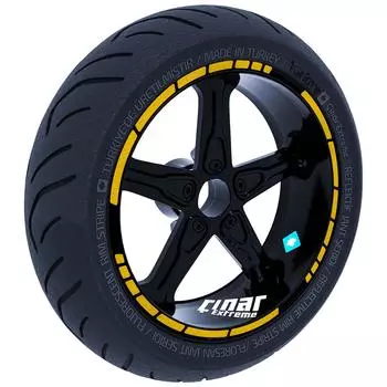 Moto GP Стиль Позолоченный Золотой Обод Лента Колесо В полоску Наклейка Наклейка CinarExtreme