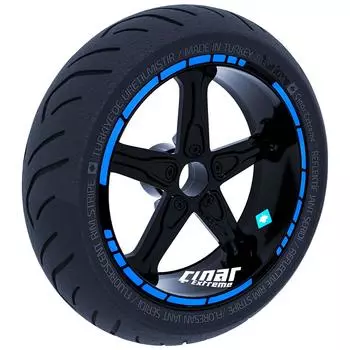 Moto GP Style Azur Blue Rim Tape Wheel Stripes Наклейки CinarExtreme