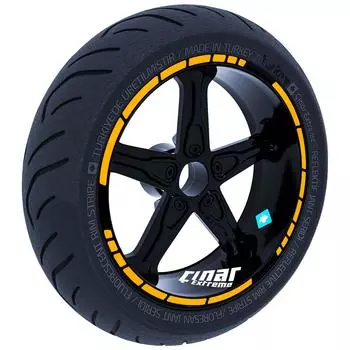 Moto GP Style Taxi Yellow Rim Tape Wheel Stripes Decals Sticker CinarExtreme