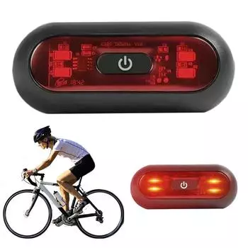 Moto Helmet Light IPX4 Waterprooof Warning Rear Lamp Motorcycle Helmet Brake Light Bike Bicycle LED Safety Warning Helmet Light чёрный