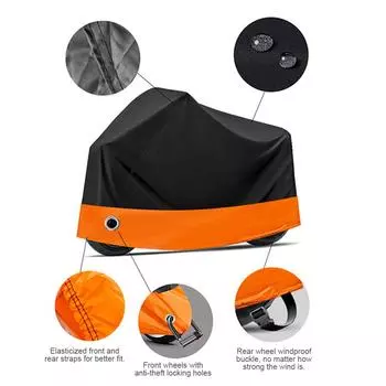 Moto Rain Cover Waterproof Dustproof Outdoor Motorbike Scooter Cover Wear-Resistant Fabric Motorbike Cover for All Season