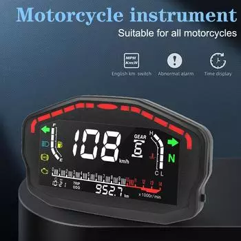 Moto Refit LED Tachometer Indicator 2/4 Cylinder Motorcycle Digital Speedometer Retro LCD Odometer Universal Scooter ATV Meter