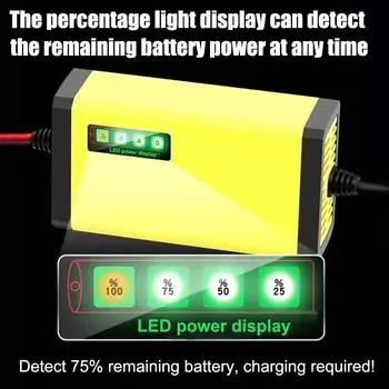 Moto Truck Battery Charger Car Battery Charger LED Display Wet Dry Lead Acid Battery 220V Power Puls Repair Charger 12V 2A