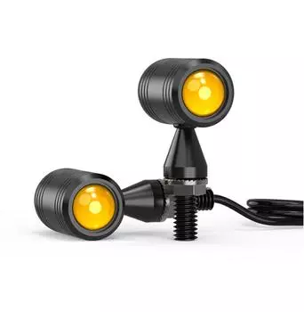 Мотоцикл 12V CNC 8мм Янтарный Мини Светодиодный Классический Указатель Поворота Индикаторы Новый