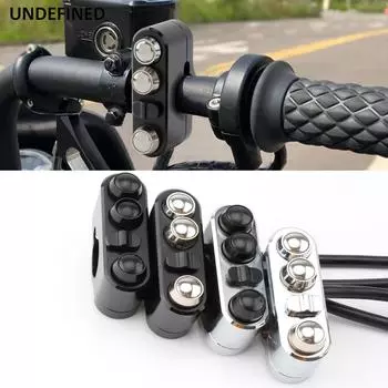 Мотоцикл 1 /25 мм ручка управления переключатель для Harley Honda Suzuki Yamaha Kawasaki Victory Horn указатель поворота переключатель света чёрный