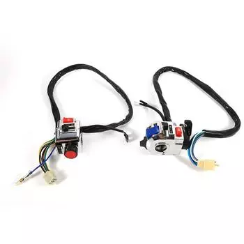 Мотоцикл 7/8 переключатель управления рулем с хромированным корпусом, пусковой переключатель указателя поворота