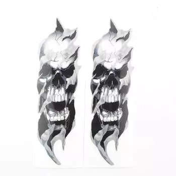 Мотоцикл эмблема вилка наклейка череп наклейка наклейки для Yamaha Honda Suzuki Harley Sportster Softail Dyna Electra Skull