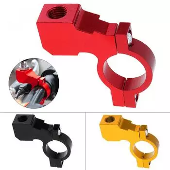 Кронштейн для крепления зеркала заднего вида мотоцикла, держатель-адаптер, зажим с ЧПУ, алюминиевый руль 22 мм для мотоцикла, скутера, квадроцикла жёлтый