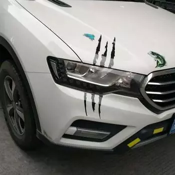 Мотоцикл Автомобиль Монстр Коготь Царапины Наклейка Светоотражающая Наклейка Для Авто Фары Украшения Виниловая Наклейка