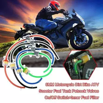 Мотоцикл Байк Квадроцикл Скутер Топливный бак Спускной кран Фильтр Вкл/Выкл Бензин Бензиновые клапаны Топливо Топливный шланг Линия + Переключатель + Внутренний E2Y4 красный