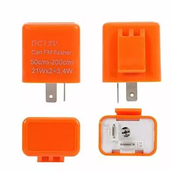 Мотоцикл DC 12 В 2-контактный светодиодный указатель поворота мигалка регулируемая скорость реле AP оранжевый