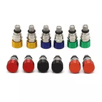 Мотоцикл для вилки M.5X0.8mm Воздухоотводчик для клапана Упаковка из 2 шт. оранжевый