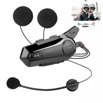 Мотоцикл Handsfree Bluetooth Шлем Наушники Стереогарнитура для сотового телефона GPS MP3 Музыкальный динамик красный