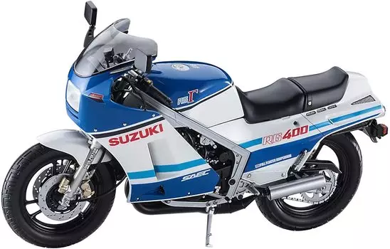 Мотоцикл серии Hasegawa Suzuki RG400 Gamma Early Type Пластиковая модель BK9 1/12 белый