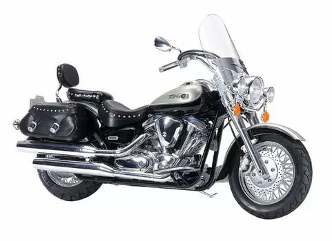 Мотоцикл серии Tamiya Yamaha XV1600 Roadster Custom Plastic Model 14135 1/12 No.135 чёрный