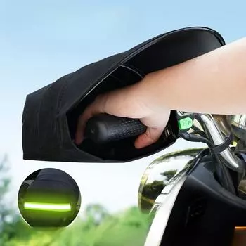 Мотоцикл Скутер Толстый руль Муфта Ручка Муфта Водонепроницаемая езда Защитная one size чёрный