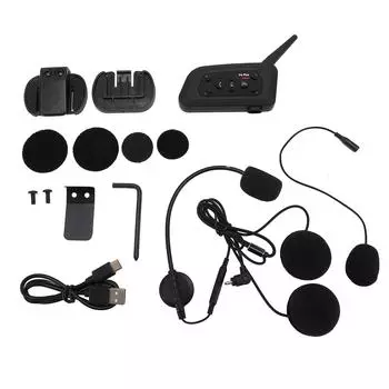 Мотоциклетная Bluetooth-гарнитура для внутренней связи Handsfree Водонепроницаемый шлем 1200 м Беспроводная связь в реальном времени