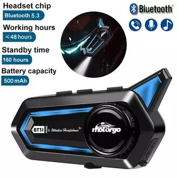 Мотоциклетная Bluetooth-гарнитура с универсальным креплением, HD-качеством звука и 30%-ным снижением вибрации для четкой связи во время поездок