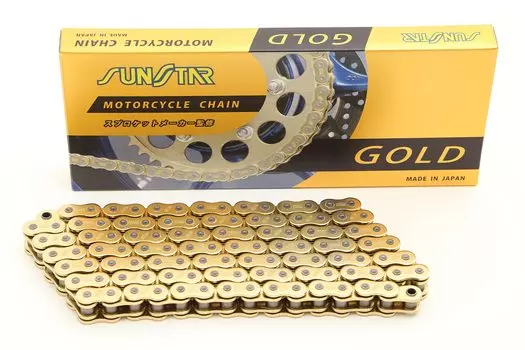 Мотоциклетная цепь Sunstar 520 размер 114 звеньев золотистого цвета SS520SKC-114GD золотой