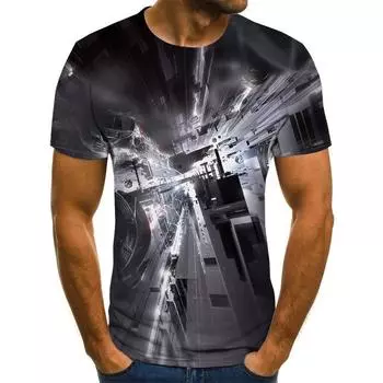 Мотоциклетная футболка в стиле панк, винтажная мужская футболка, механический топ с короткими рукавами, мужские летние футболки с забавным принтом для мужчин, большие размеры S