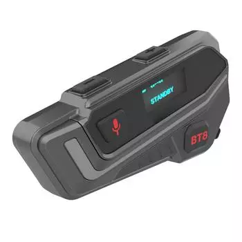 Мотоциклетная гарнитура BT, домофон для мотоциклетного шлема, стереодинамик BT 5.1 High-clear HIFI, чёрный