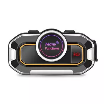 Мотоциклетная гарнитура BT, домофон для мотоциклетного шлема, подключение BT, стерео музыка, интеллектуальный шум чёрный