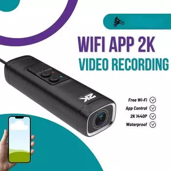 Мотоциклетная камера Dvr 1440P Видеозапись Wifi App Водонепроницаемый 2K Мотоцикл Черный ящик видеорегистратор moto с аксессуарами 1440p