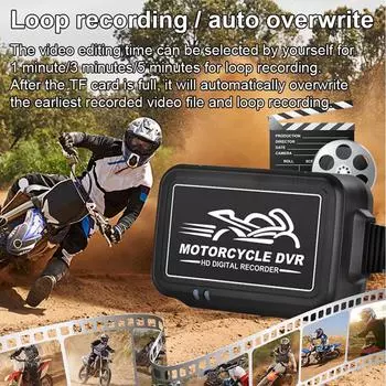Мотоциклетная камера WiFi 1080P Водонепроницаемый Широкоугольный Пылезащитный APP Воспроизведение Карта памяти Металлический объектив Видеокамера Рекордер