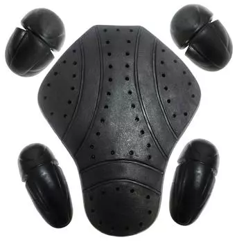 Мотоциклетная куртка, броневставки, резиновые накладки для позвоночника, спины, плеч, локтей, коленей CE-1621 чёрный