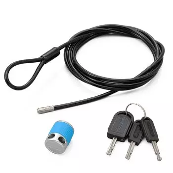 Мотоциклетная куртка Daytona с проводным замком, шлем, защита от кражи, навесной замок со светодиодной подсветкой, более прочный тросовый замок, 1800 мм, синий 31261 синий