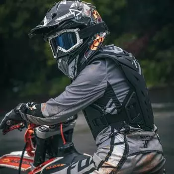 Мотоциклетная куртка для гонок по бездорожью, жилет для верховой езды, защитная экипировка для защиты груди, защитное снаряжение для рыцаря по мотокроссу для KTM Yamaha Suzuki чёрный