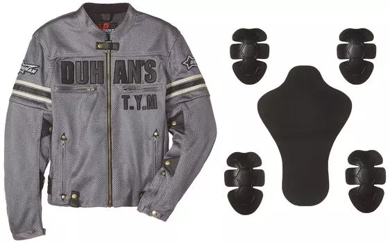 Мотоциклетная куртка Duhan, куртка для верховой езды, размер L, серая, 3 сезона, весна, лето, осень 905416 серый