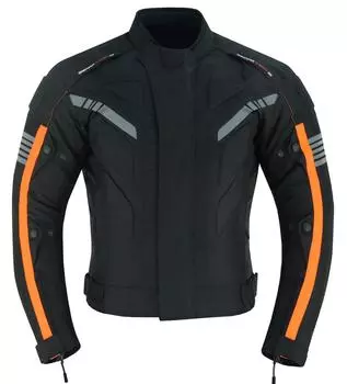 Мотоциклетная куртка GearX Raven Водонепроницаемые светоотражающие принты Просторный задний карман Наружные набивки… XL чёрный