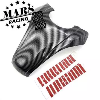 Мотоциклетная накладка на бак из углеродного волокна, наклейка на защитную крышку для бака, подходит для YAMAHA MT15 MT-15 Mt15 Carbon fiber pattern