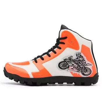 Мотоциклетная обувь Мотоциклетная обувь для верховой езды Мужская рыцарская обувь для доски Мотоциклетные ботинки Гоночные ботинки Мотоциклетное снаряжение 36 фиолетовый