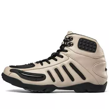 Мотоциклетная обувь Мотоциклетная обувь для верховой езды Мужской рыцарь Четыре красочных мотоциклетных сапога Гоночные короткие ботинки Четыре мотоциклетных снаряжения 36 хаки