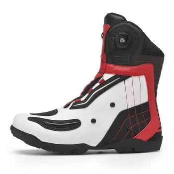 Мотоциклетная обувь Мотоциклетная обувь для верховой езды Мужская рыцарская обувь для доски Мотоциклетные ботинки Гоночные высокие кеды Мотоциклетное туристическое снаряжение 37 фиолетовый