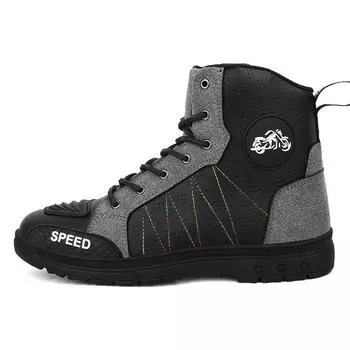 Мотоциклетная обувь Мотоциклетная обувь для верховой езды Мужской Knight Four Внедорожные мотоциклетные ботинки Гоночные короткие ботинки Four Мотоциклетное снаряжение 39 чёрный